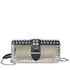 Prada Cahier Studded Leather Clutch- Pyrite/Black 1BF048 2B1E F0U6F