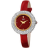 Burgi Quartz Diamond Red Dial Ladies Watch BUR195RD