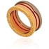 Bvlgari B.Zero1 18K Pink White and Yellow Gold 3 Band Ring 352924