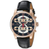 Lucien Piccard 'Bosphorus' Quartz Stainless Steel and Leather Casual Watch, (Model: LP-40045-RG-01)